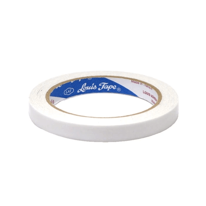 เทปกาวสองหน้าบาง LOUIS TAPE ทิชชู่ 1/2นิ้ว x 20หลา จำนวน 12ม้วน_1